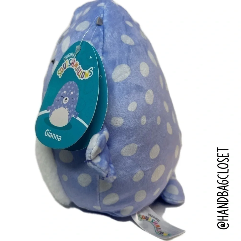 Squishmallow Gianna Periwinkle Purple Spotted Seal Plushie Stuffed Animal NWT